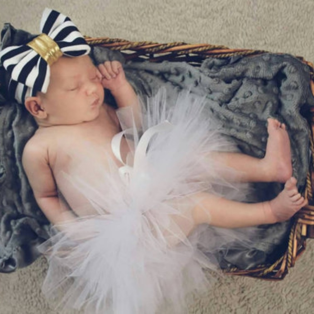 Child Tutu with Matching Satin Bow